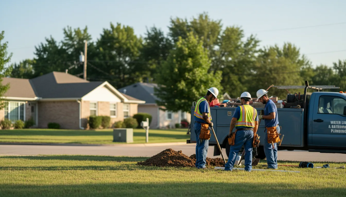 Residential water line and bathroom plumbing service in Guston, KY